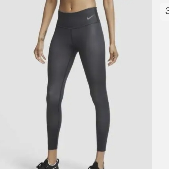 Nike Reversible Baby Blue Buter Yellow Leggings Athleasure Running Athletic Sz L - Picture 6 of 14